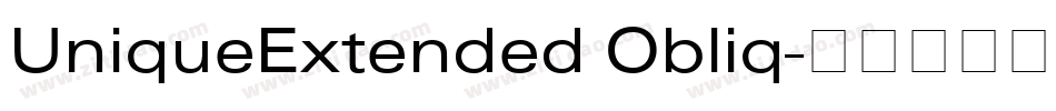 UniqueExtended Obliq字体转换